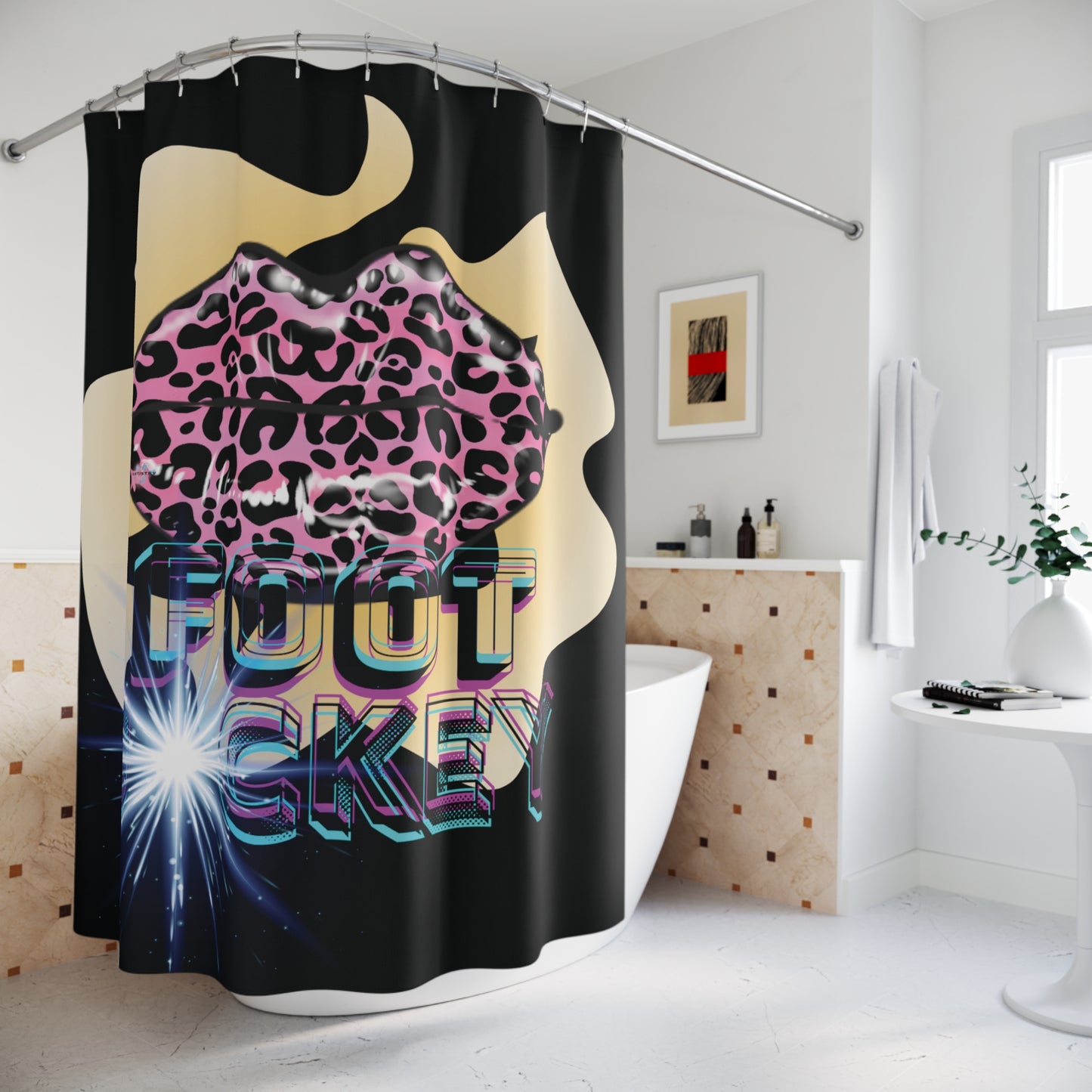 Artistry Design: The *FOOT JCKEY* Shower Curtain