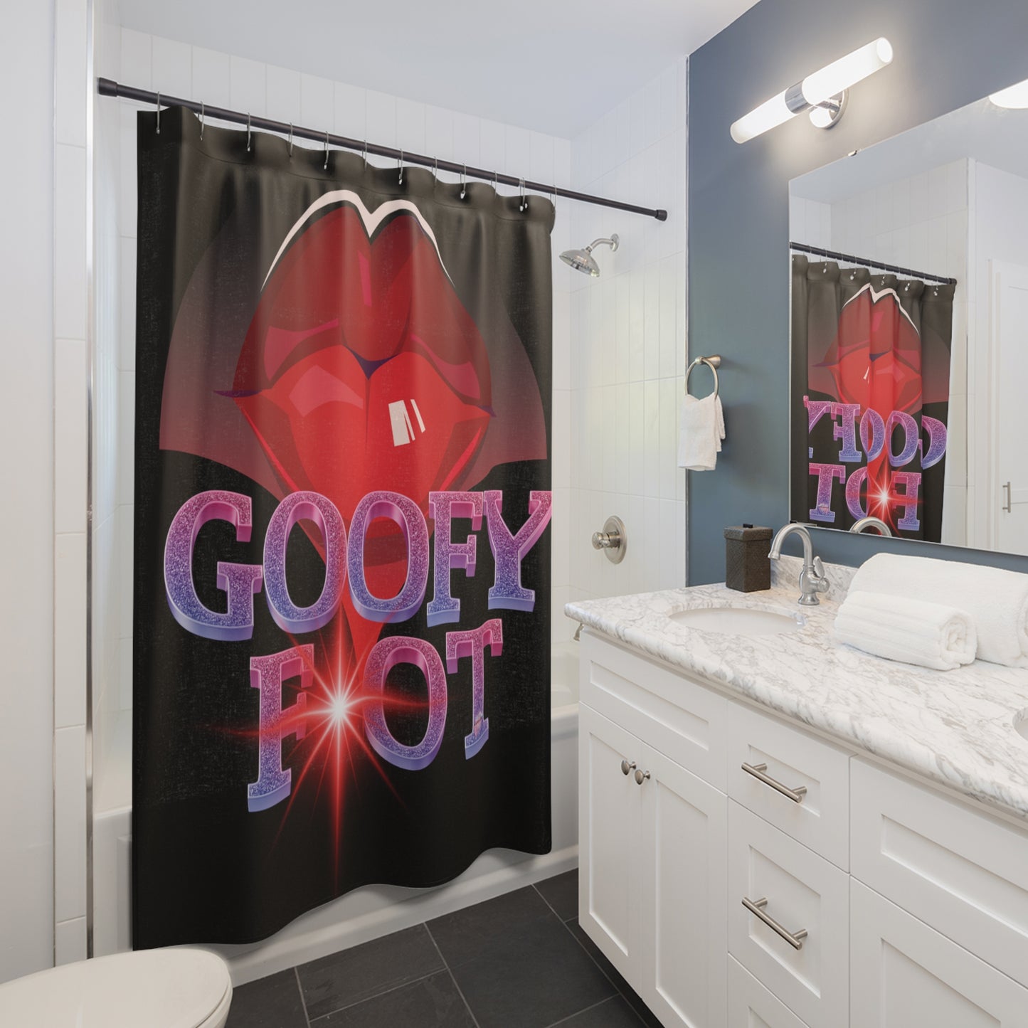 Artistry Design: The *GOOFY FOT* Shower Curtain