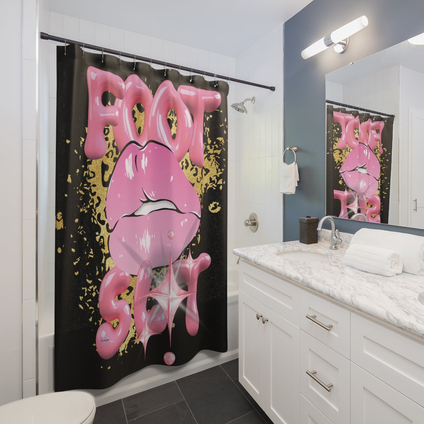 Artistry Design: The *FOOT SLT* Shower Curtain