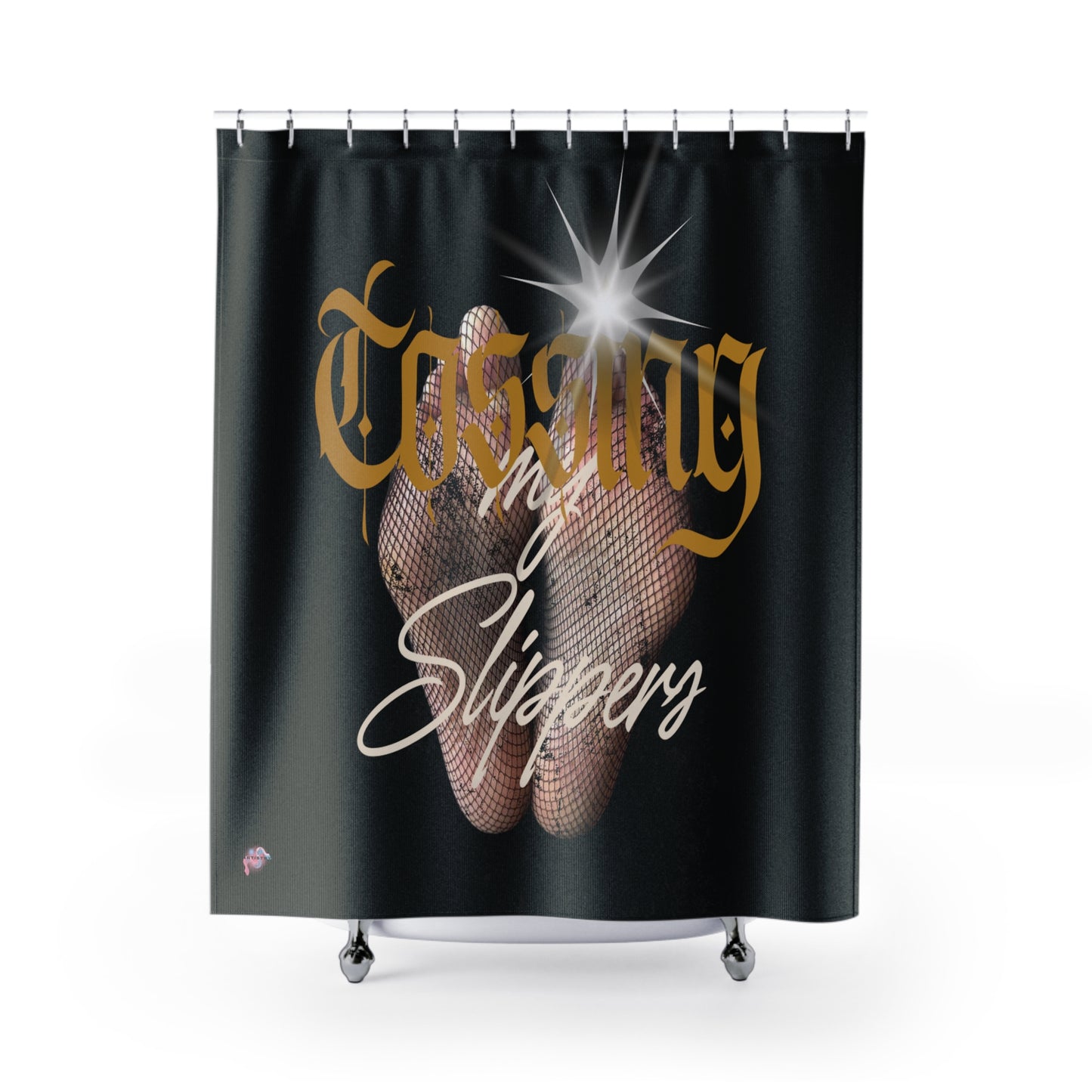 Artistry Design: The *TOSSING MY SLIPPERS* Shower Curtain