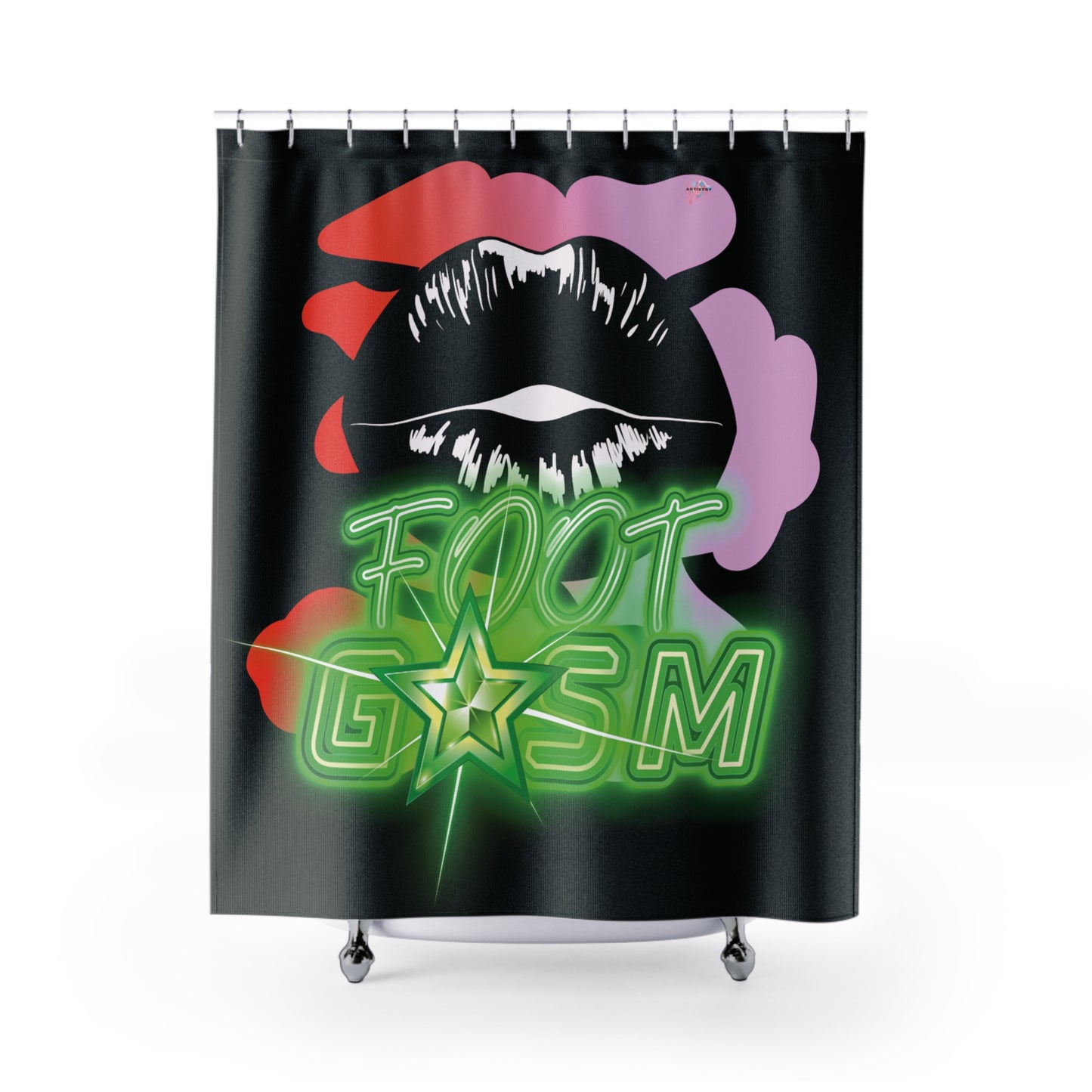 Artistry Design: The *FOOT GSM GREEN* Shower Curtain