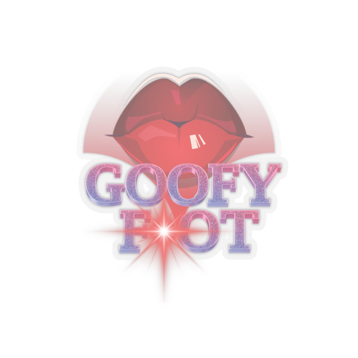 Artistic Design: The *GOOFY FOT* Kiss-Cut Stickers