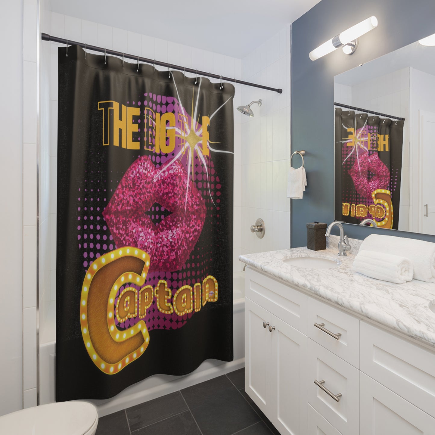 Artistry Design: The *THE BIG TE CAPTAIN* Shower Curtain