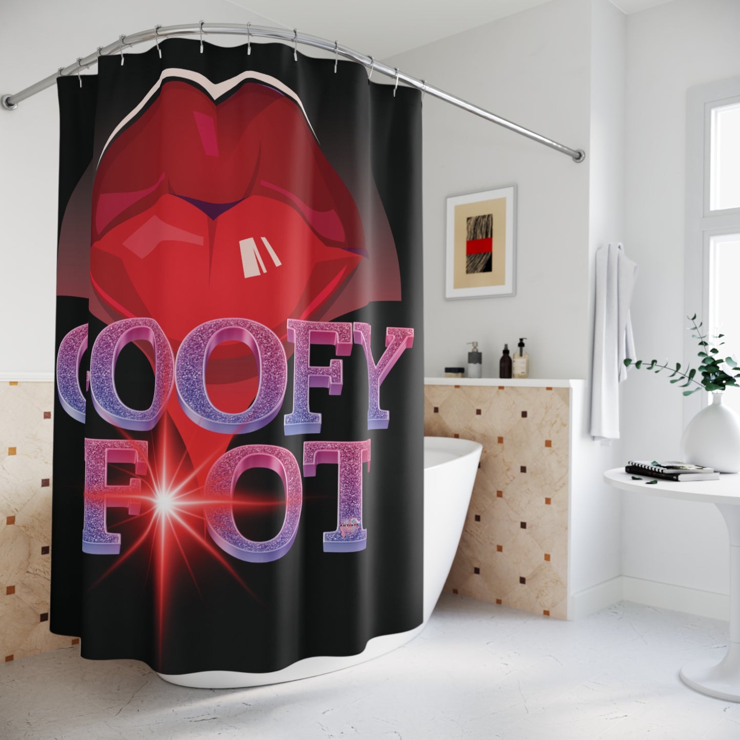 Artistry Design: The *GOOFY FOT* Shower Curtain