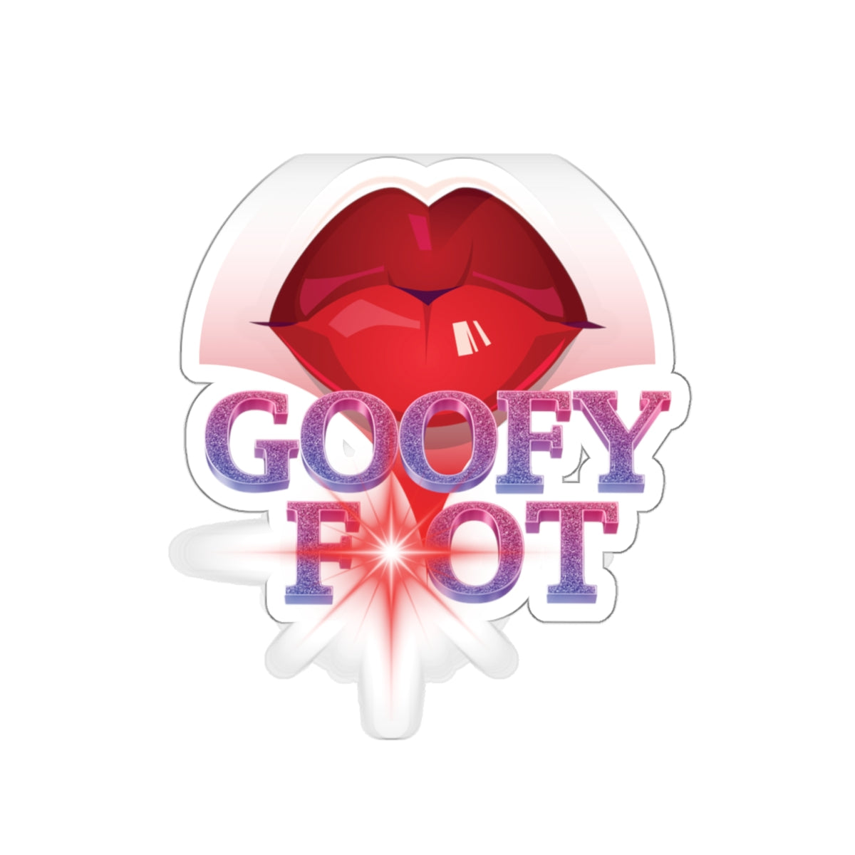 Artistic Design: The *GOOFY FOT* Kiss-Cut Stickers