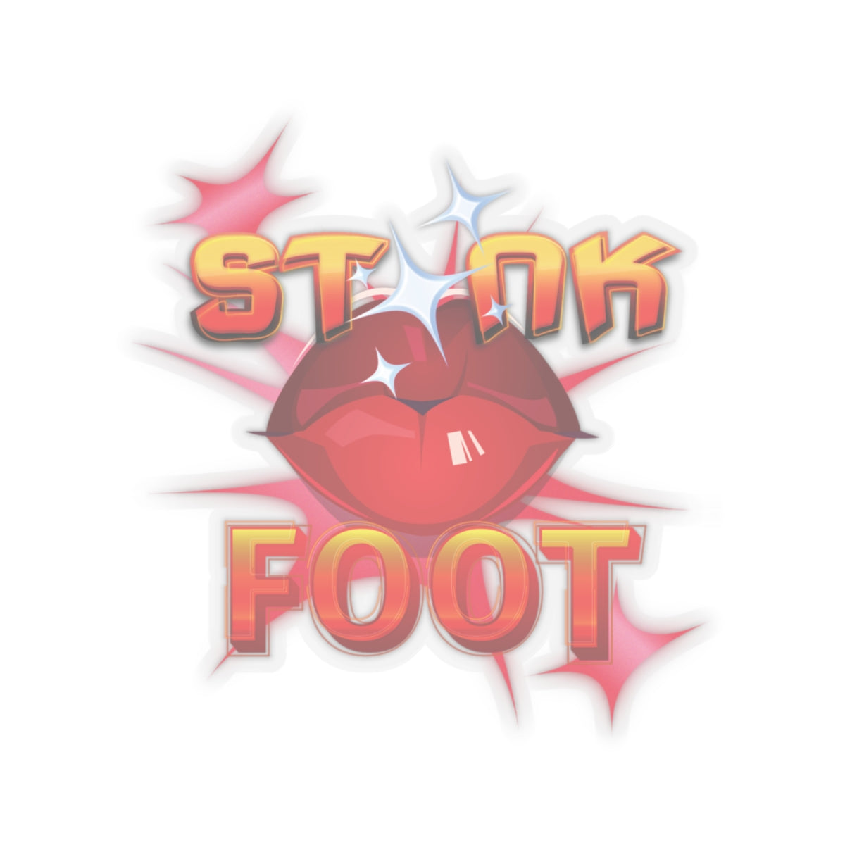 Artistic Design: The *STNK FOOT* Kiss-Cut Stickers