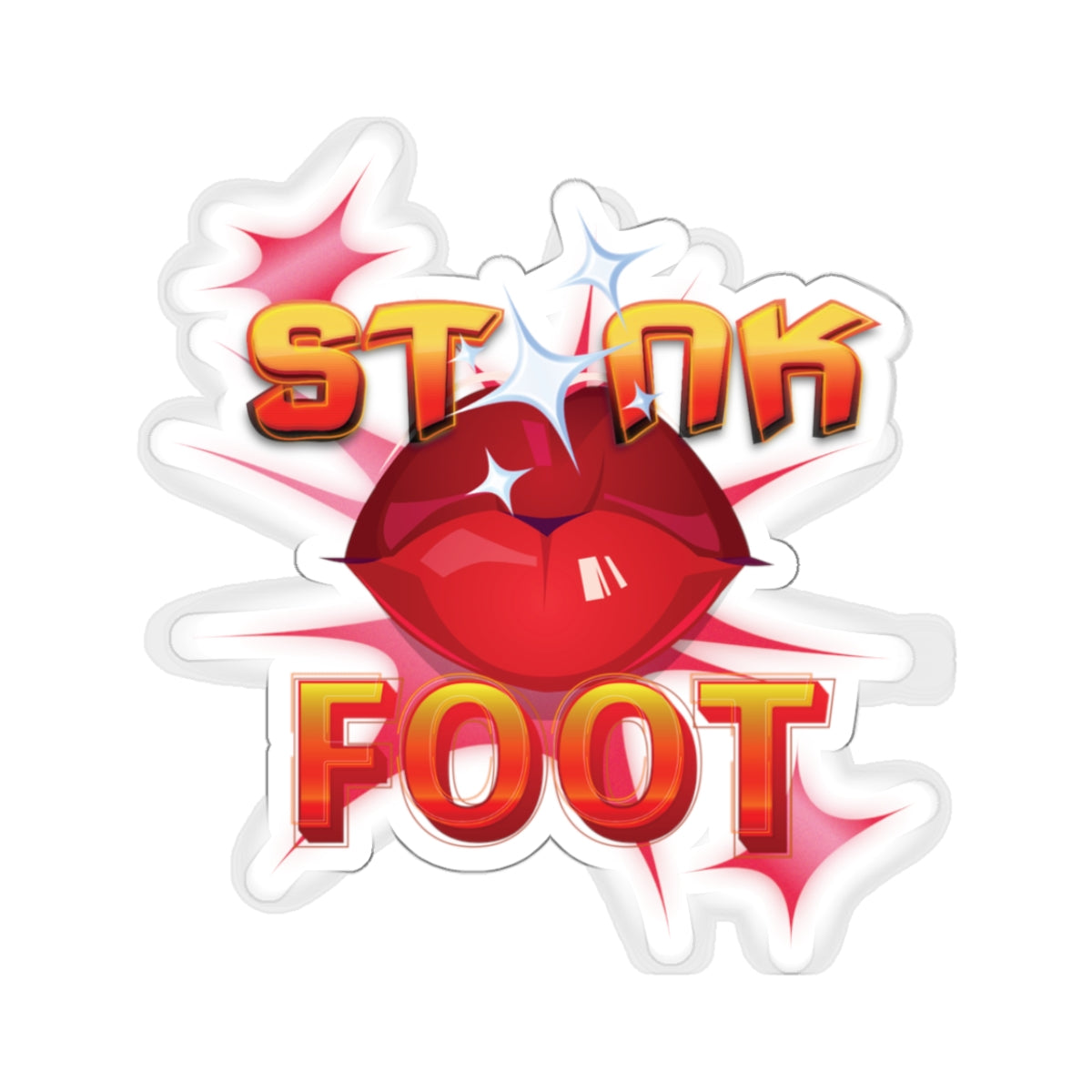 Artistic Design: The *STNK FOOT* Kiss-Cut Stickers