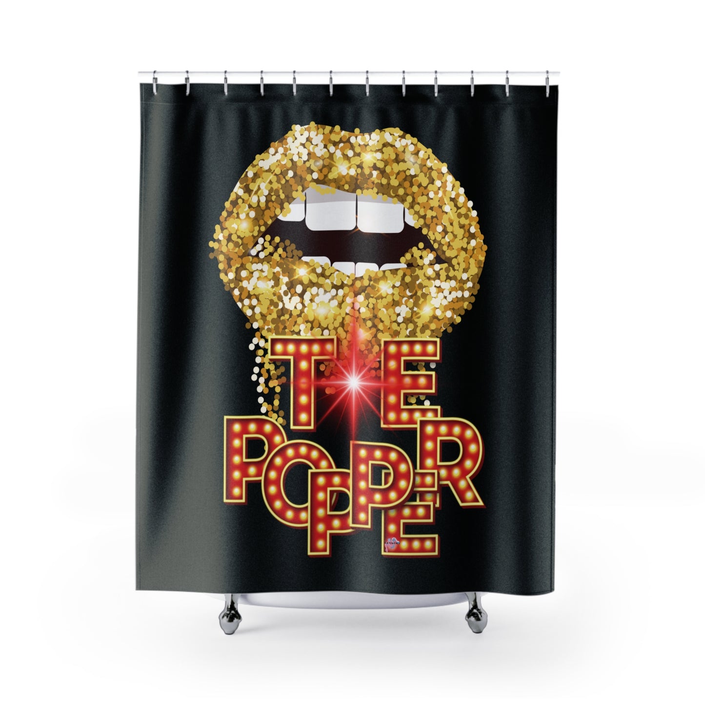 Artistry Design: The *TE POPPER* Shower Curtain