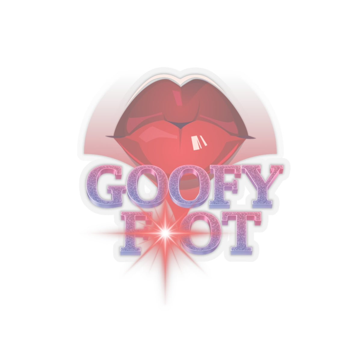 Artistic Design: The *GOOFY FOT* Kiss-Cut Stickers