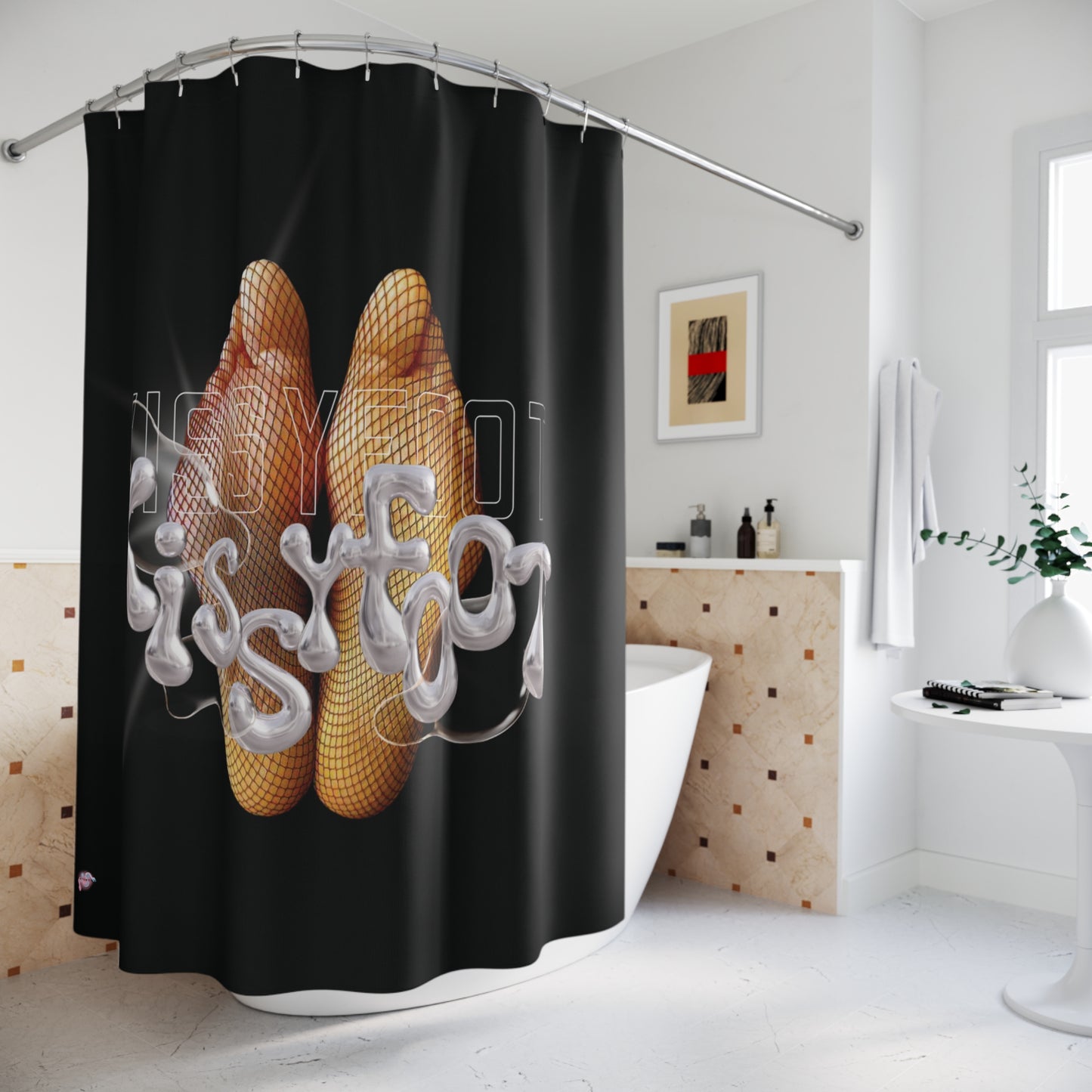 Artistry Design: The *KISSY FOOT* Shower Curtain