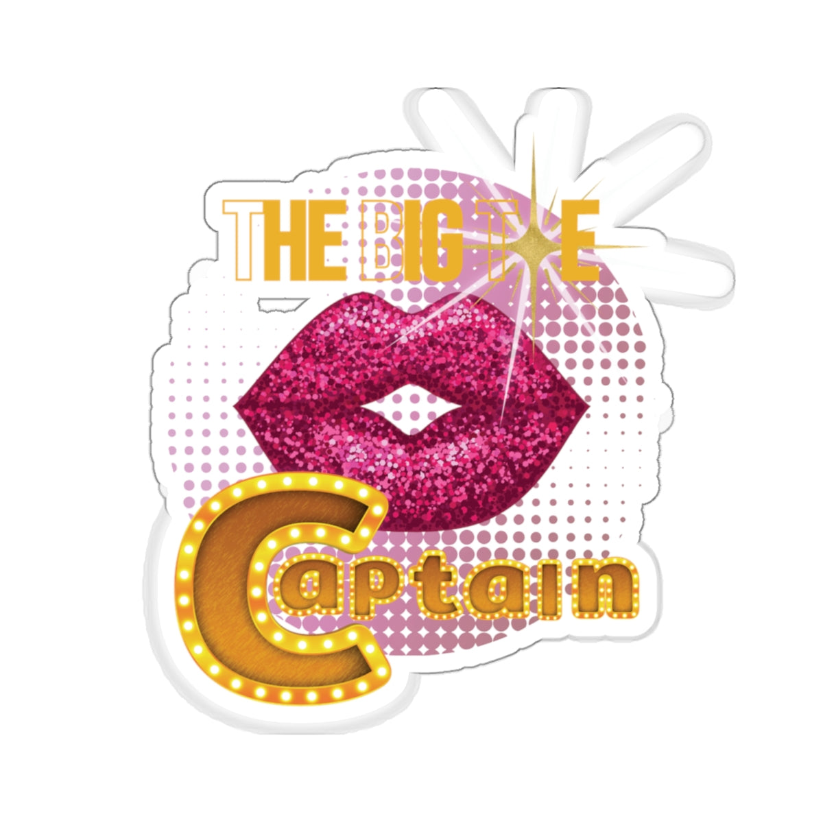 Artistic Design: The *THE BIG FOT CAPTAIN* Kiss-Cut Stickers