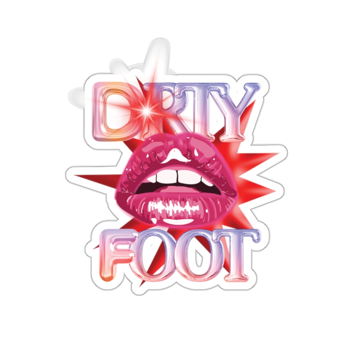 Artistic Design: The *DRTY FOOT* Kiss-Cut Stickers