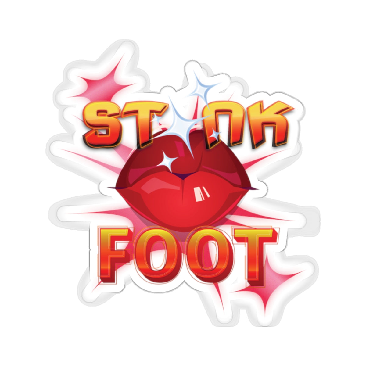 Artistic Design: The *STNK FOOT* Kiss-Cut Stickers