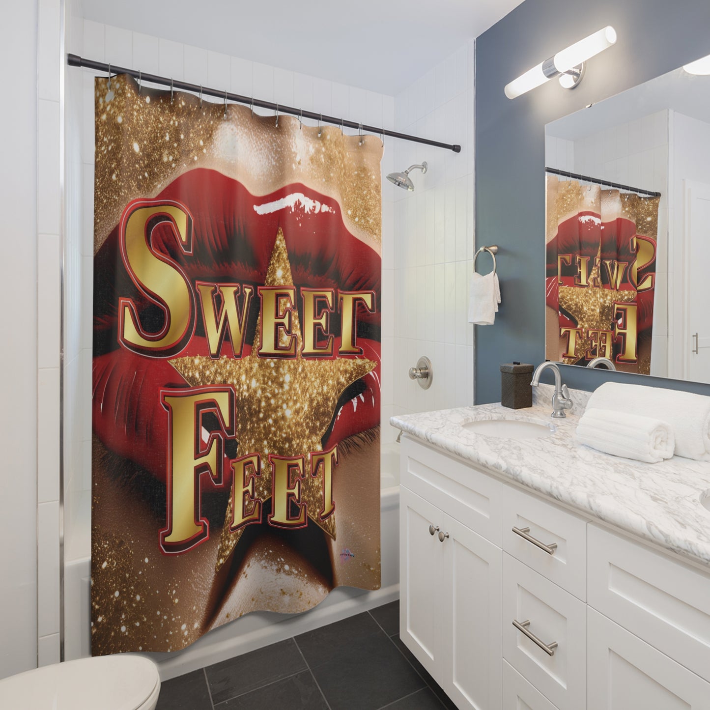 Artistry Design: The *SWEET FEET* Shower Curtain