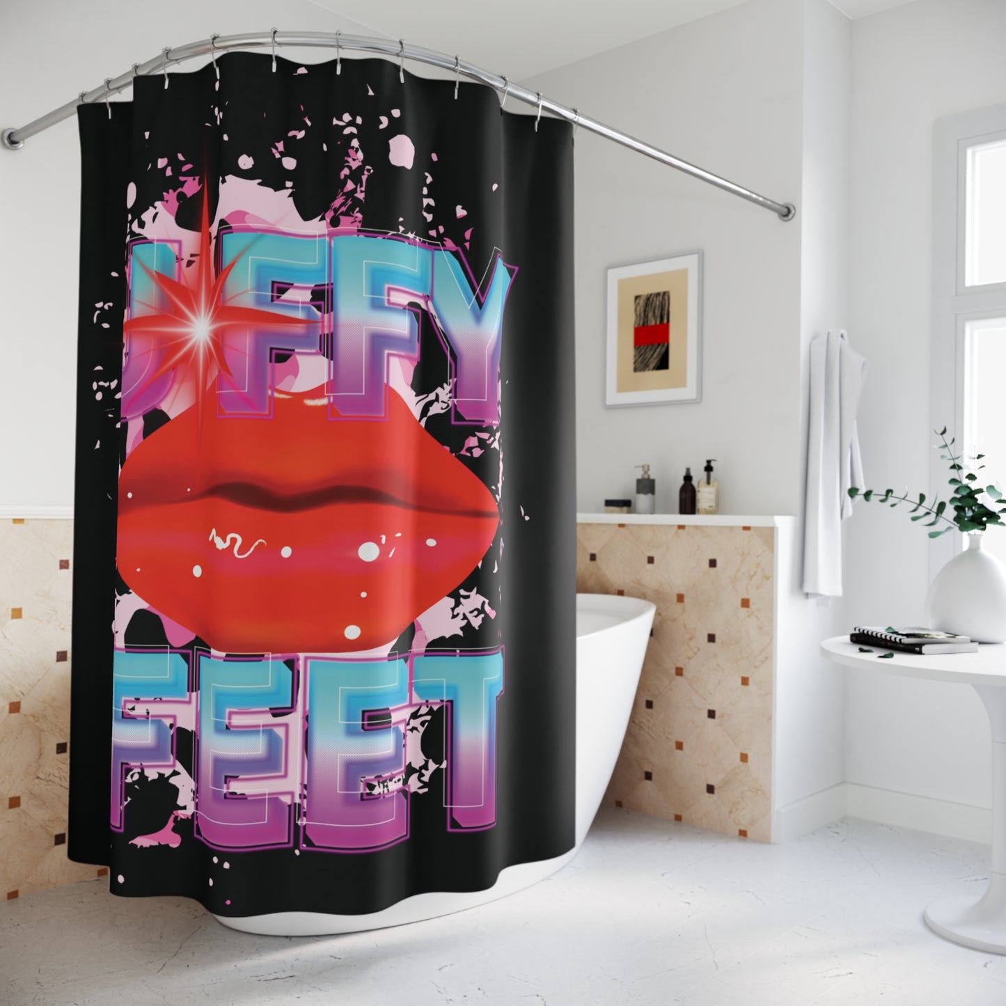 Artistry Design: The *JFFY FEET* Shower Curtain