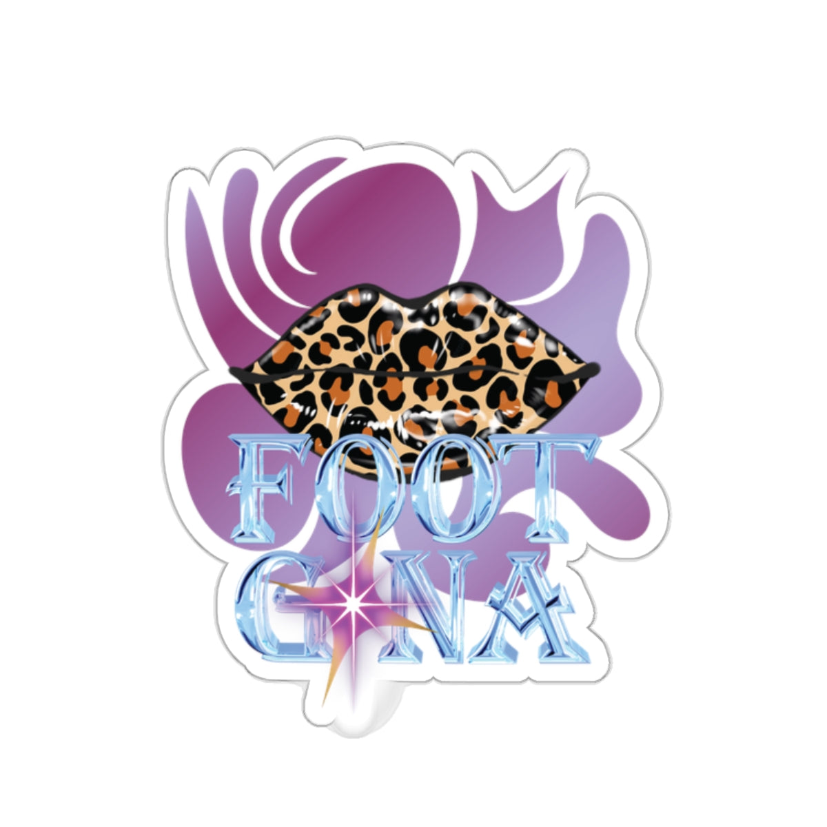 Artistic Design: The *FOOT GNA* Kiss-Cut Stickers