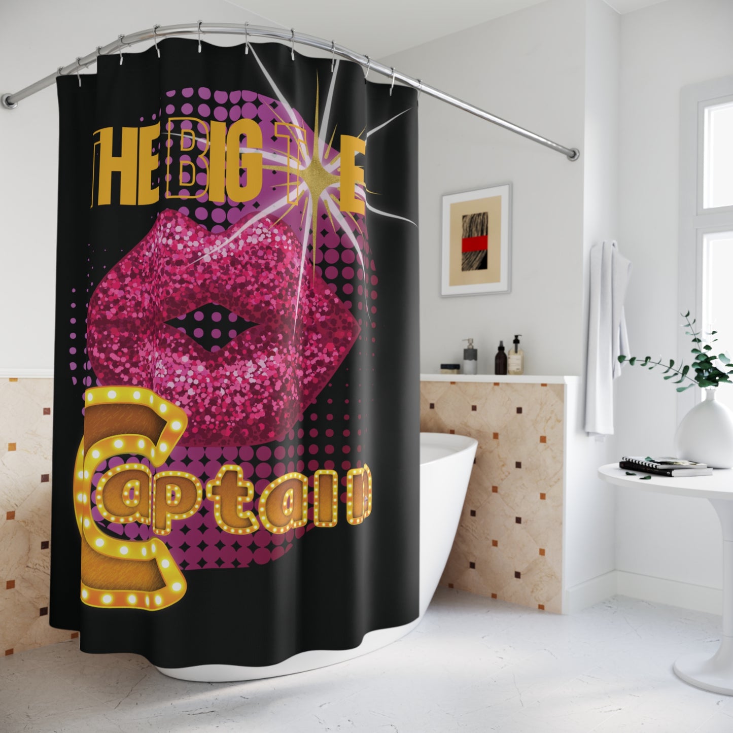 Artistry Design: The *THE BIG TE CAPTAIN* Shower Curtain